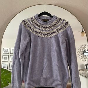 Vintage Woolrich Periwinkle Nordic Fair Isle Sweater